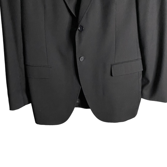 Dolce & Gabbana Men's Black Virgin Wool Single Breasted Notch Lapel Blazer - Picture 3 of 12